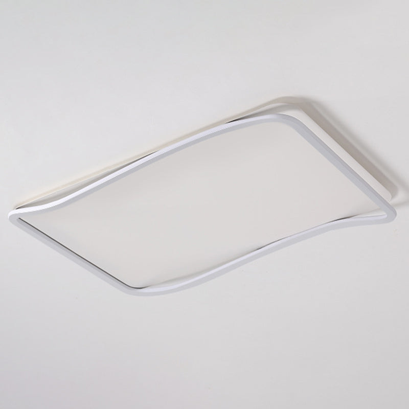 Contemporary Ceiling Light White LED Flush Mount Lighting for Home