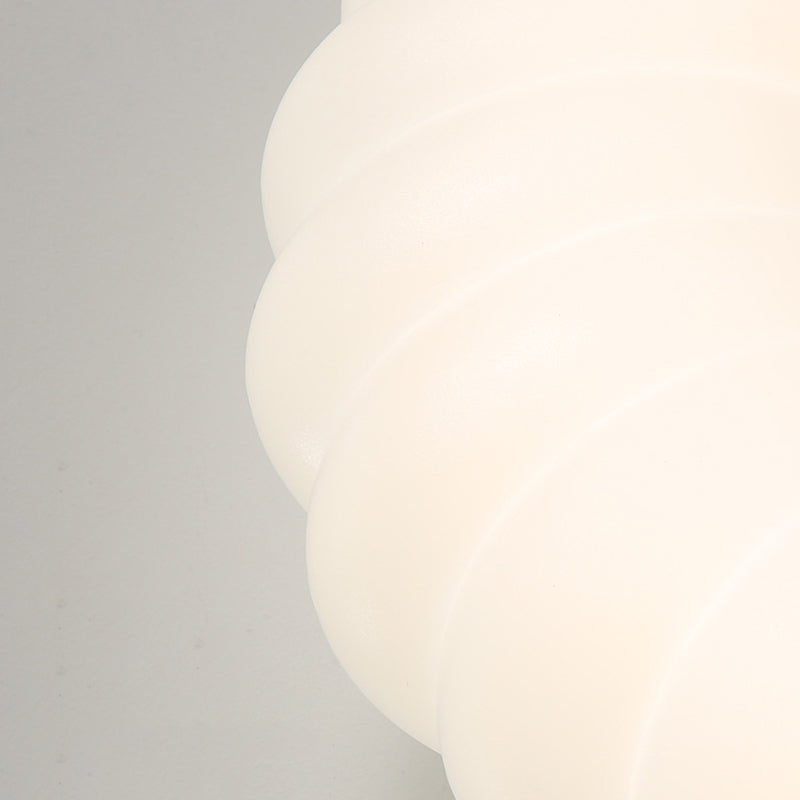 White Shaded Ceiling Light Contemporary LED Flush Mount Lighting for Home