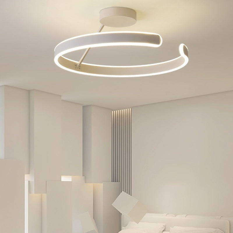 Modern Ceiling Light LED White Shaded Flush Mount Lighting for Foyer