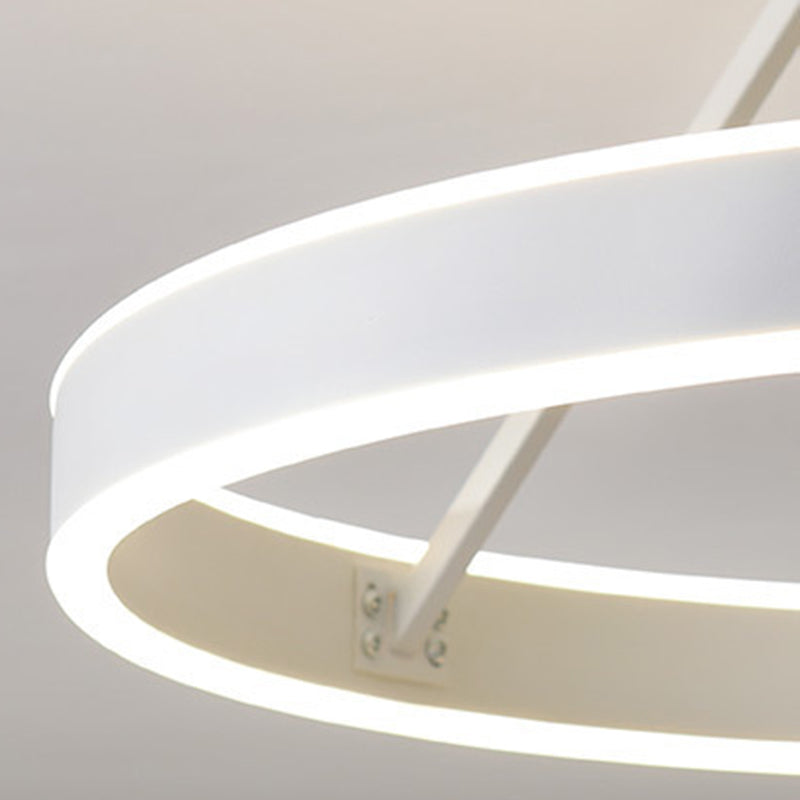 Modern Ceiling Light LED White Shaded Flush Mount Lighting for Foyer