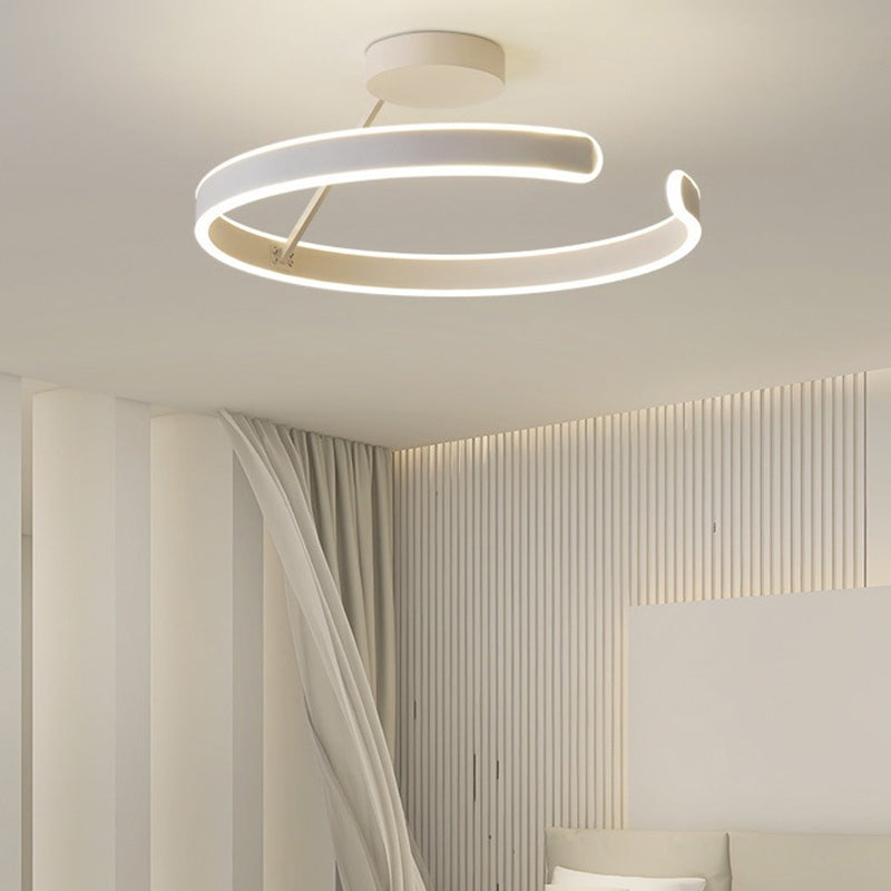 Modern Ceiling Light LED White Shaded Flush Mount Lighting for Foyer