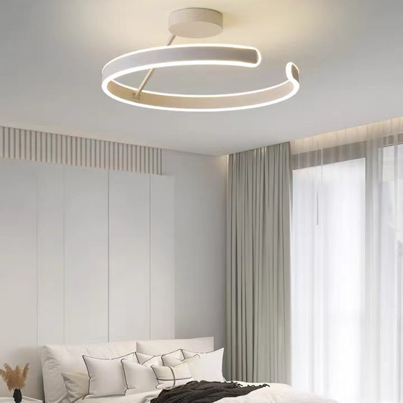Modern Ceiling Light LED White Shaded Flush Mount Lighting for Foyer