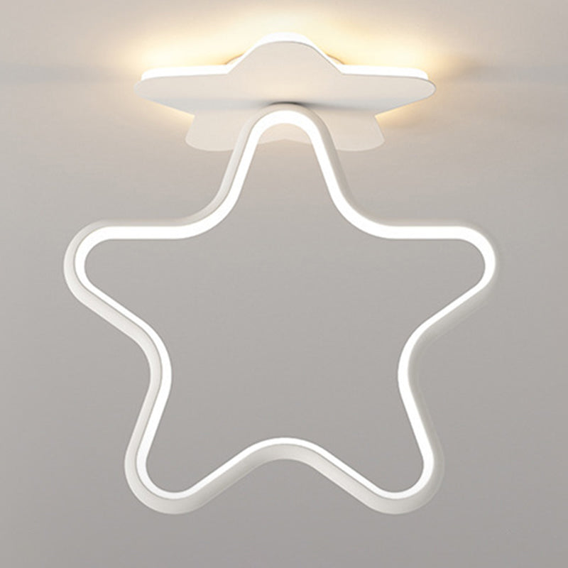 Modernism LED Ceiling Light White Flush Mount Lighting for Dining Room