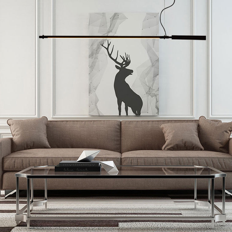 Metal Island Chandelier Lights Modern Pendant Light Fixtures in Black