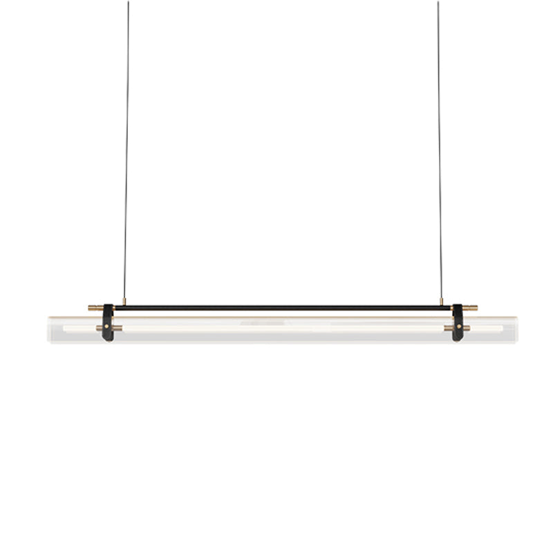 Minimalism Hanging Light Leather LED Island Light Fixture for Dining Room