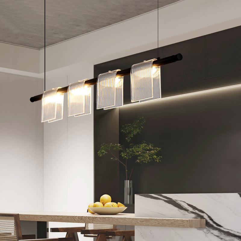 Modern LED Hanging Light Acrylic Island Light Fixture for Dining Room