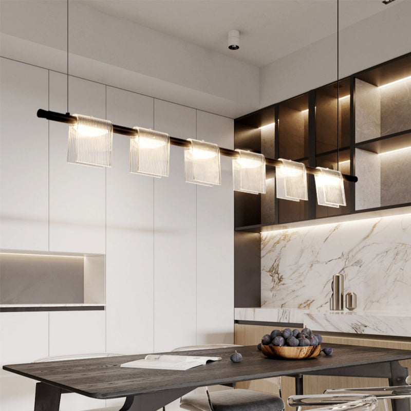 Modern LED Hanging Light Acrylic Island Light Fixture for Dining Room