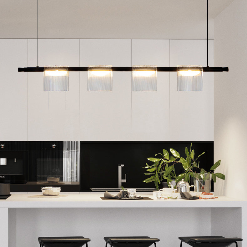 Modern LED Hanging Light Acrylic Island Light Fixture for Dining Room