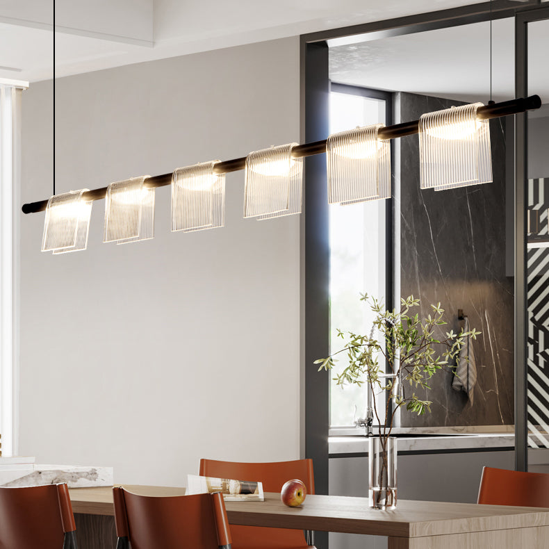 Modern LED Hanging Light Acrylic Island Light Fixture for Dining Room