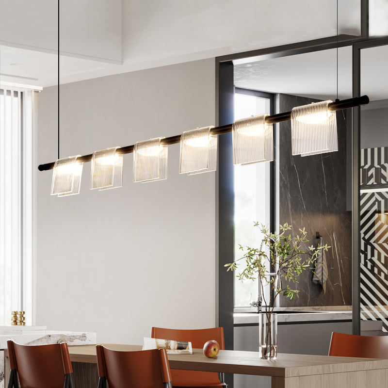 Modern LED Hanging Light Acrylic Island Light Fixture for Dining Room