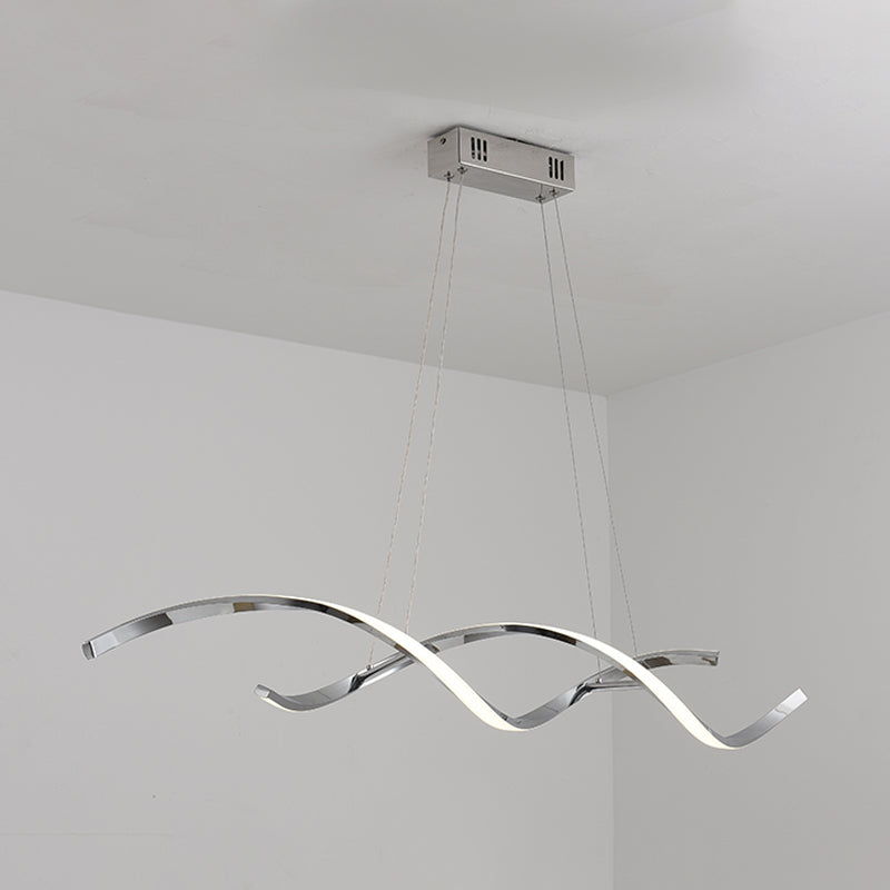 Minimalism Hanging Light Spiral LED Island Light Fixture for Dining Room