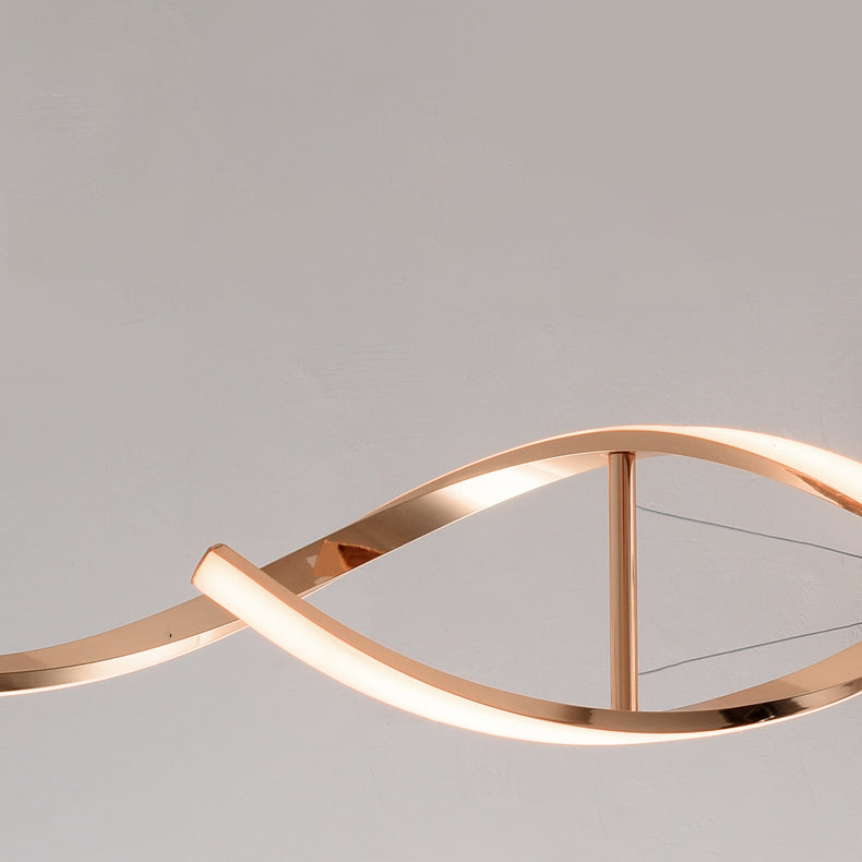 Minimalism Hanging Light Spiral LED Island Light Fixture for Dining Room