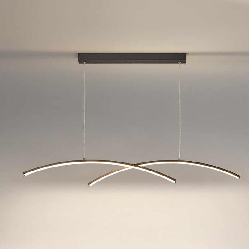 Modern Style Island Hanging Light LED Island Light with Silica Gel Shade for Dining Room