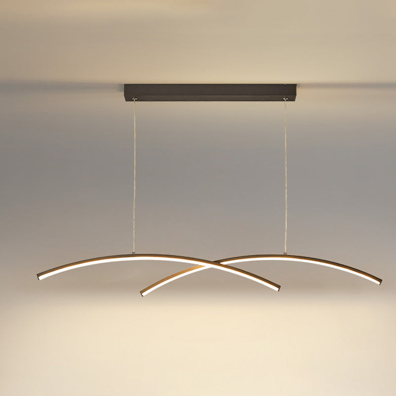 Modern Style Island Hanging Light LED Island Light with Silica Gel Shade for Dining Room