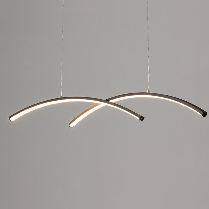 Modern Style Island Hanging Light LED Island Light with Silica Gel Shade for Dining Room
