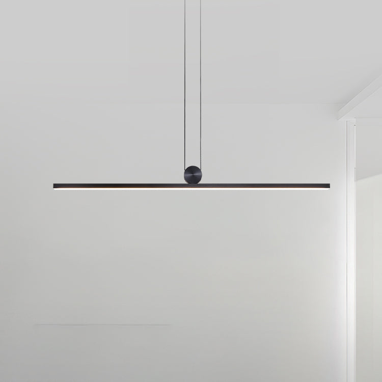 Black Island Hanging Light LED Island Light with Acrylic Shade for Dining Room