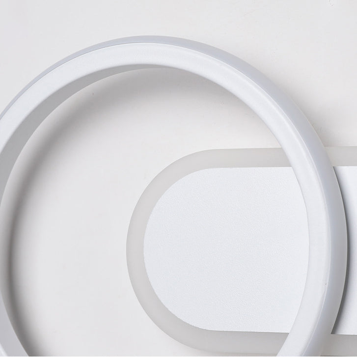 Single White Modernism Wall Mounted Sconce LED Statement Wall Light for Bedroom