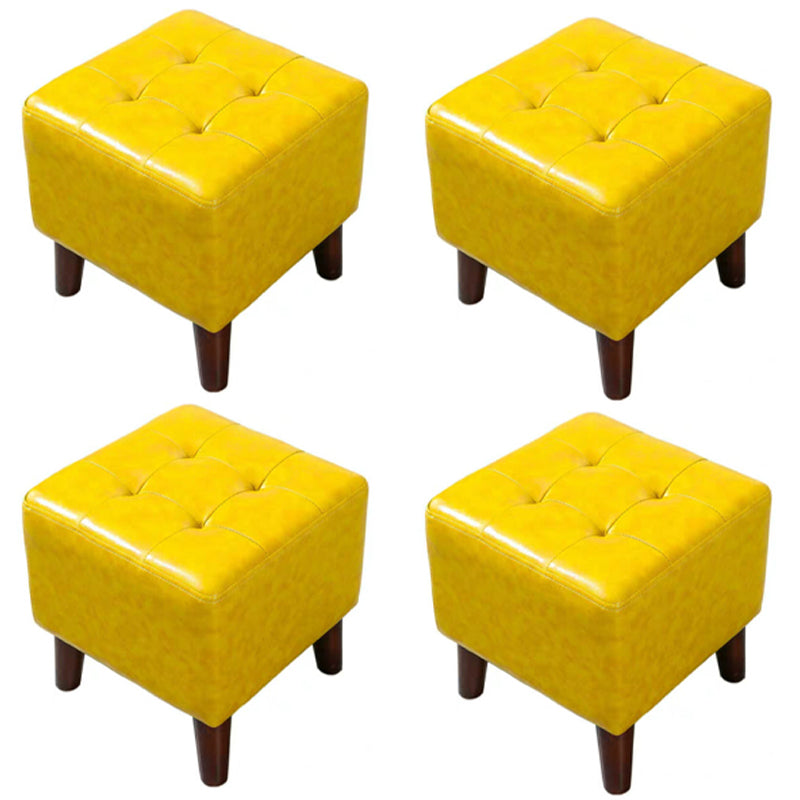 Yellow Modern Standard Stain Resistant Square Indoor Standard