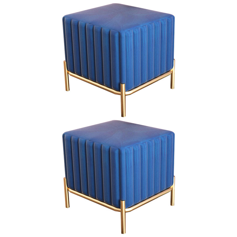 Solid Color Flannel Standard Stool Modern Simple Square Upholstered Ottoman