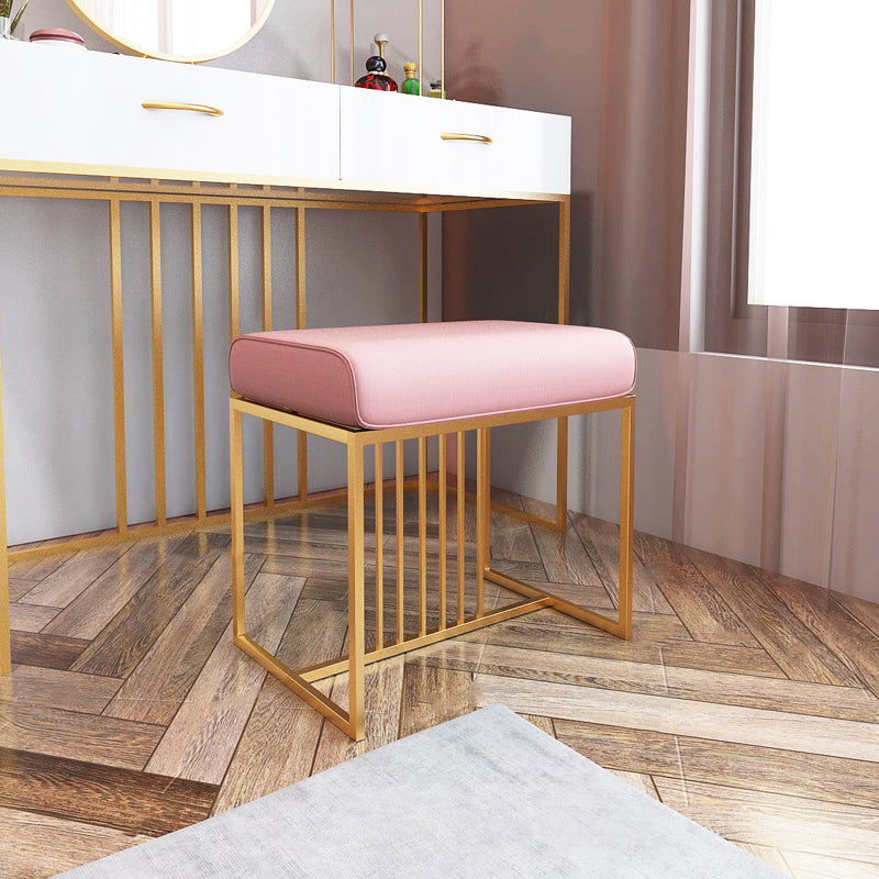 Solid Color Flannel Standard Stool Modern Simple Rectangular Upholstered Ottoman