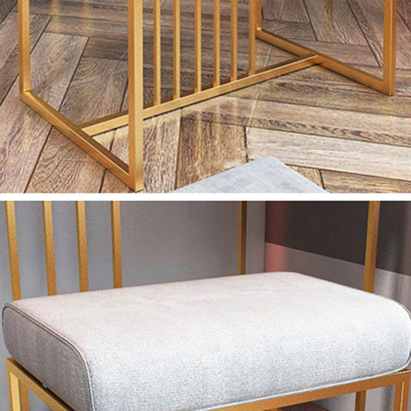 Solid Color Flannel Standard Stool Modern Simple Rectangular Upholstered Ottoman