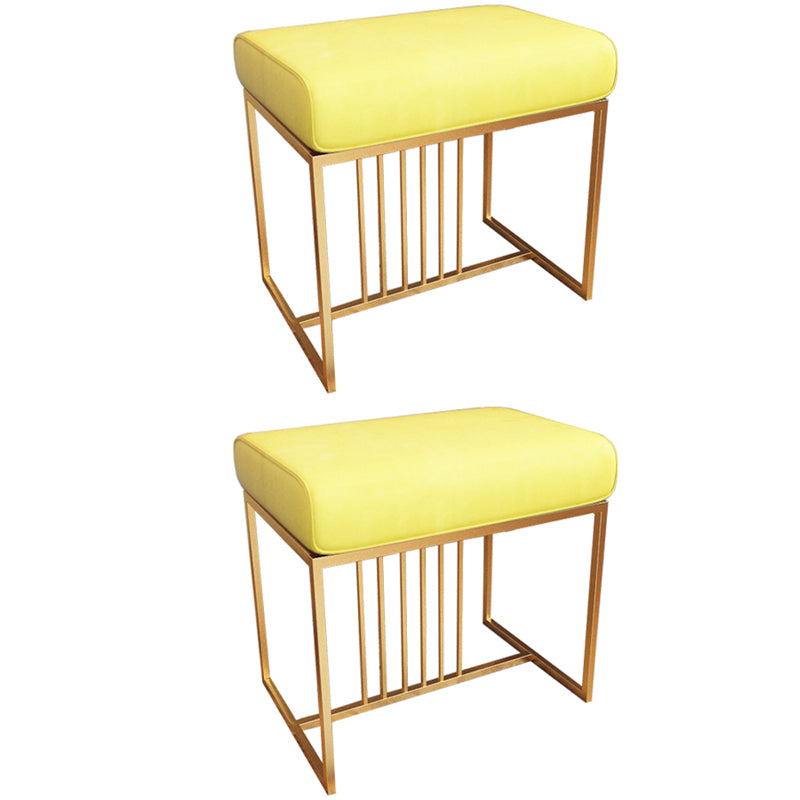 Solid Color Flannel Standard Stool Modern Simple Rectangular Upholstered Ottoman