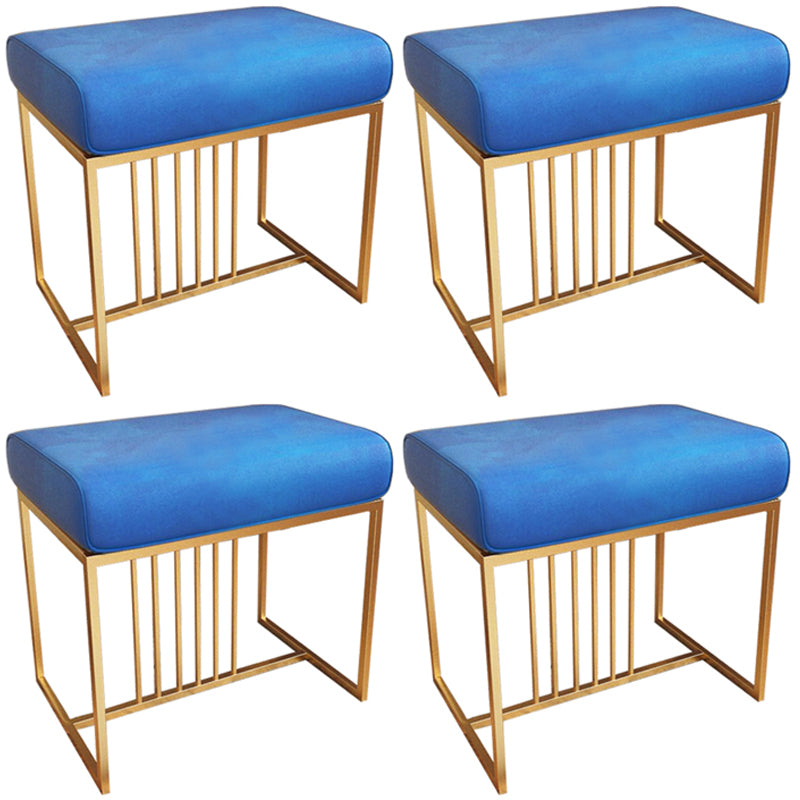 Solid Color Flannel Standard Stool Modern Simple Rectangular Upholstered Ottoman