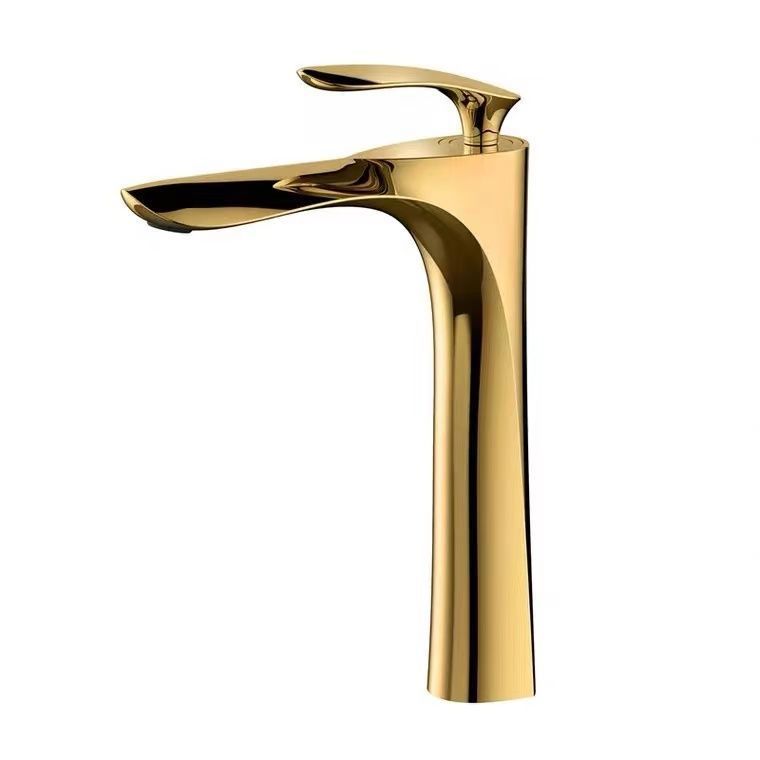 Lever Handle Vanity Sink Faucet Single Hole Basin Faucet with Water Hose