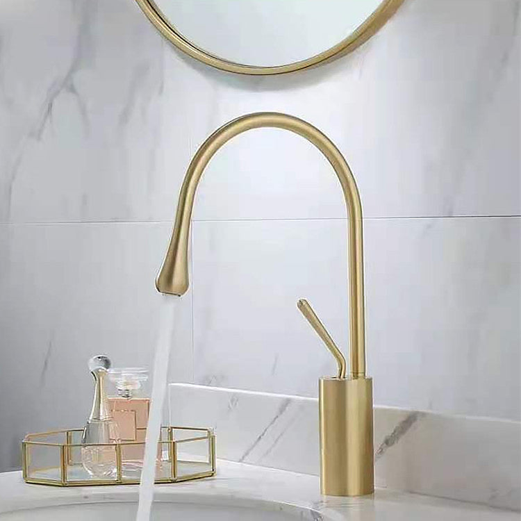 Glam Style Faucet Single Lever Handle Vessel Sink Faucet for Bathroom