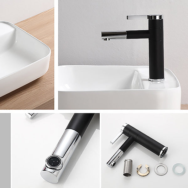 Glam Style Faucet Single Lever Handle Vessel Sink Faucet for Bathroom