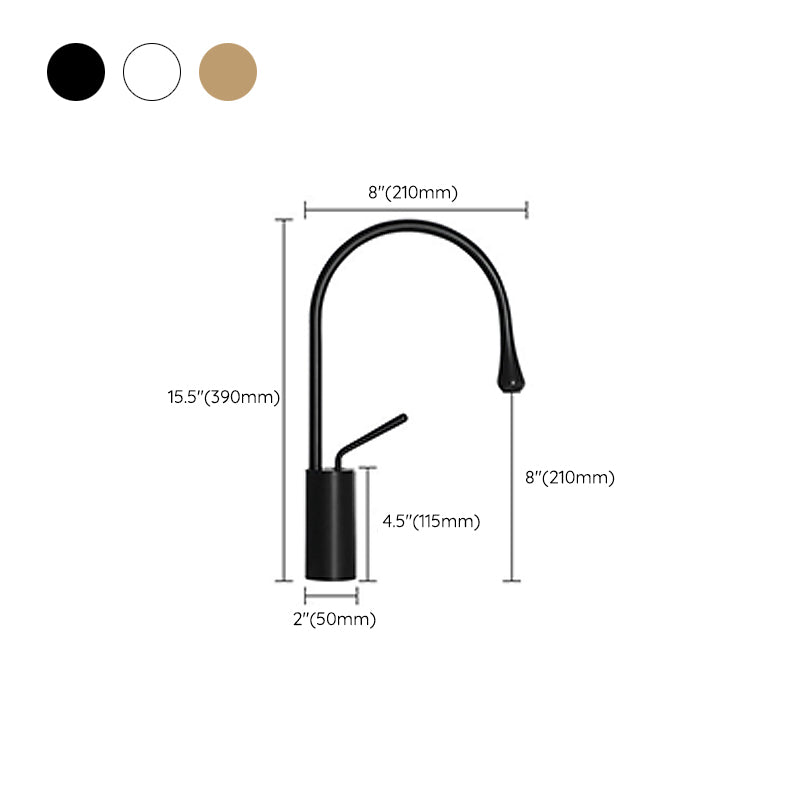 Glam Style Faucet Single Lever Handle Vessel Sink Faucet for Bathroom