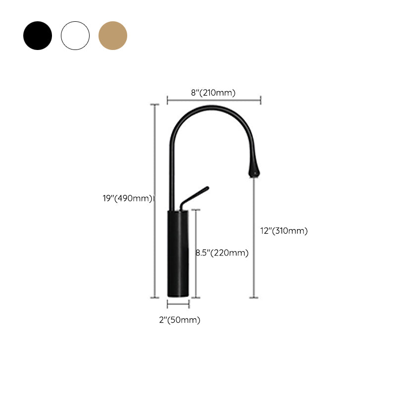 Glam Style Faucet Single Lever Handle Vessel Sink Faucet for Bathroom