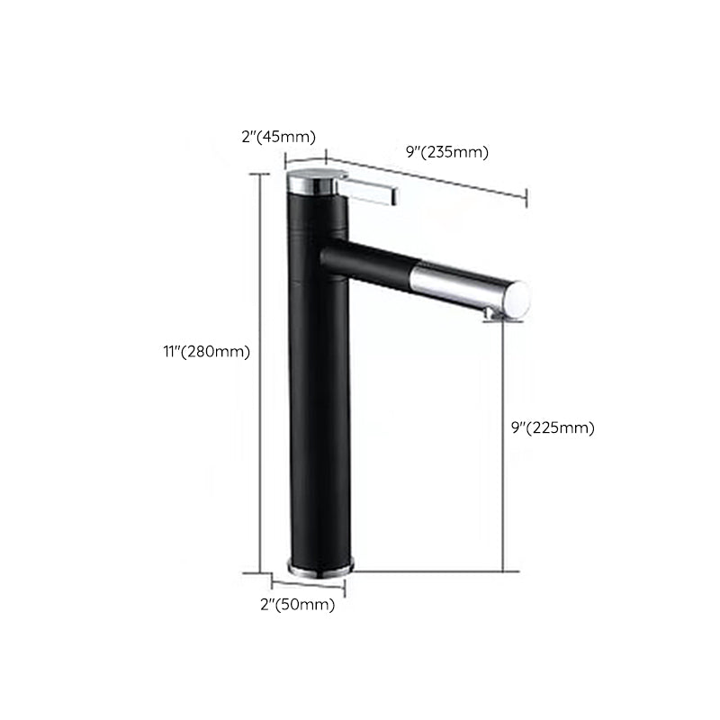Glam Style Faucet Single Lever Handle Vessel Sink Faucet for Bathroom