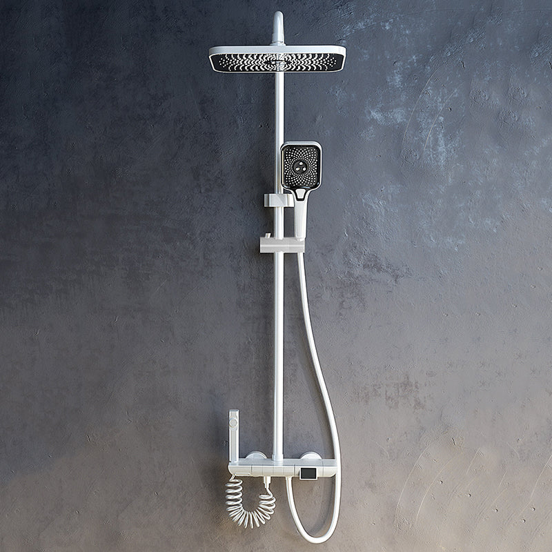 Modern Shower Trim Brass Square Handheld Shower Head Wall Mounted Shower Combo