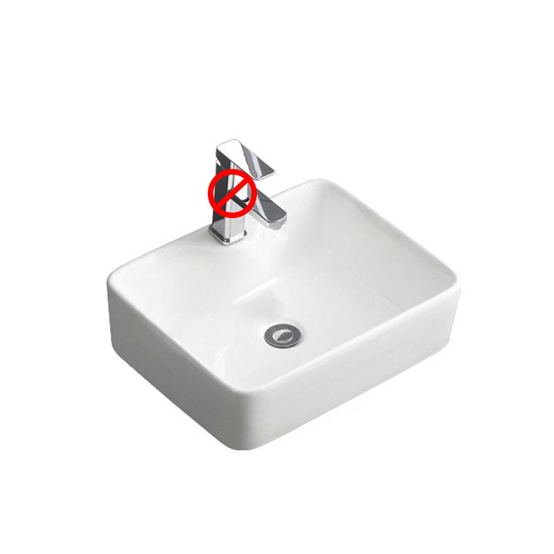 Classical White Bathroom Sink Porcelain Trough Bathroom Sink