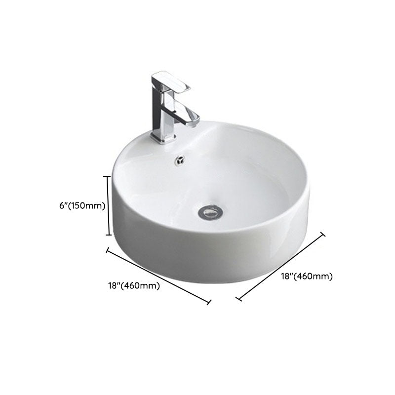 Classical White Bathroom Sink Porcelain Trough Bathroom Sink
