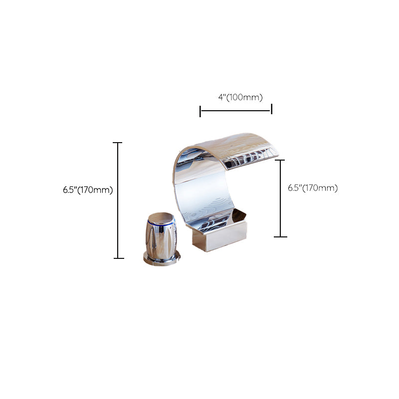 Traditional Roman Tub Faucet Set Copper Deck Mounted Triple Handle Roman Bathtub Faucet