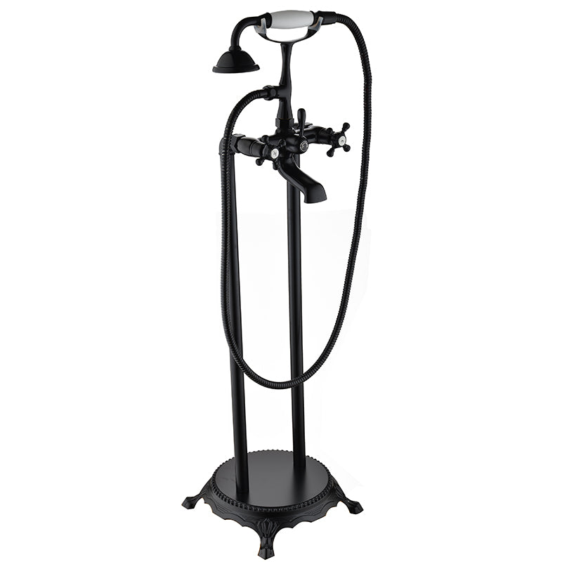 Traditional Style Freestanding Tub Filler Copper Floor Mount Freestanding Tub Filler