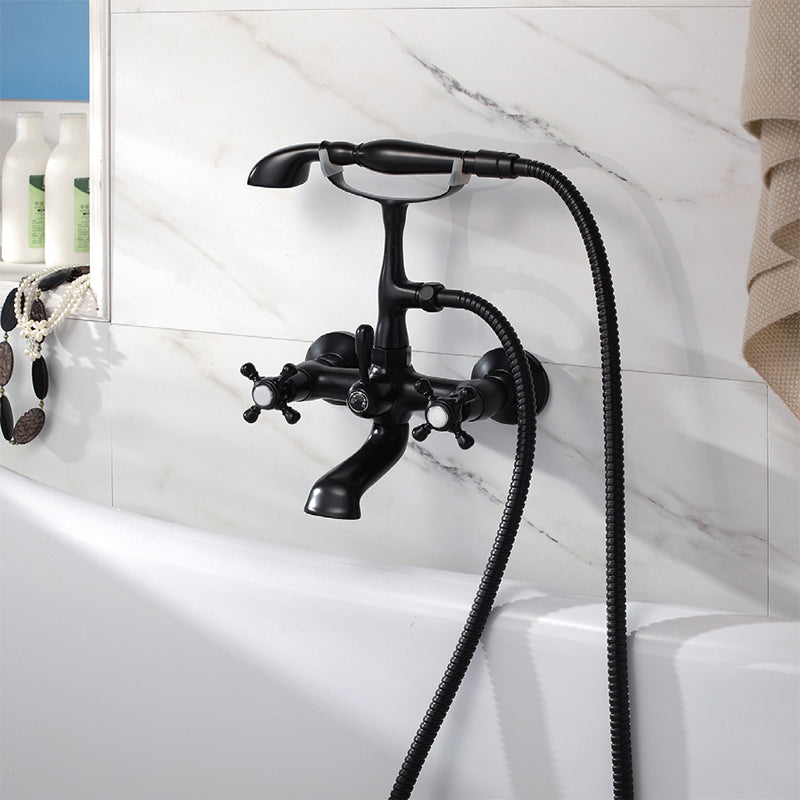 Traditional Style Freestanding Tub Filler Copper Floor Mount Freestanding Tub Filler