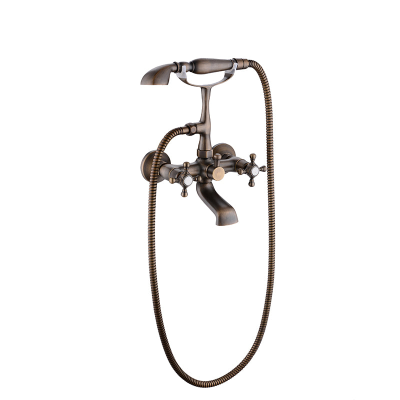 Traditional Style Freestanding Tub Filler Copper Floor Mount Freestanding Tub Filler