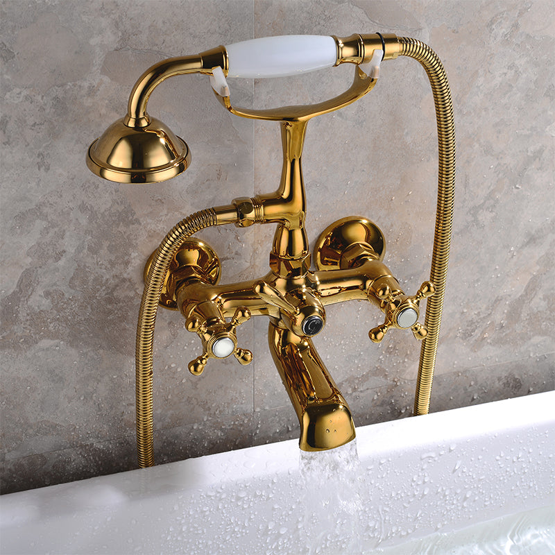 Traditional Style Freestanding Tub Filler Copper Floor Mount Freestanding Tub Filler