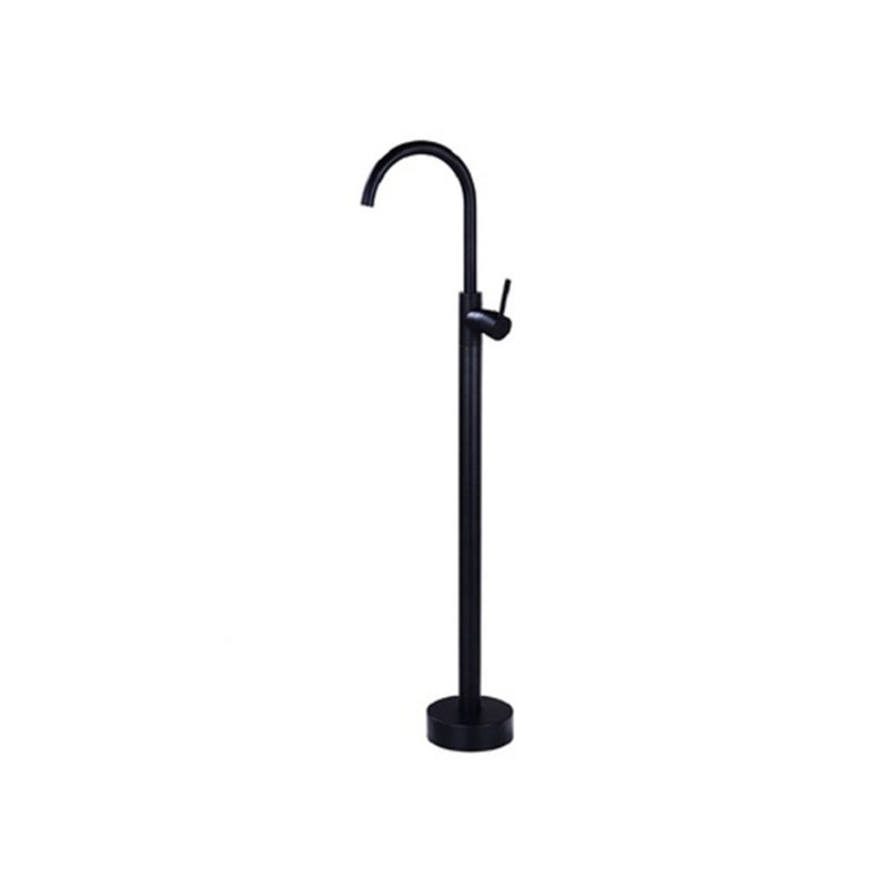 Brass Freestanding Tub Filler Floor Mounted Tub Filler with Lever Handles