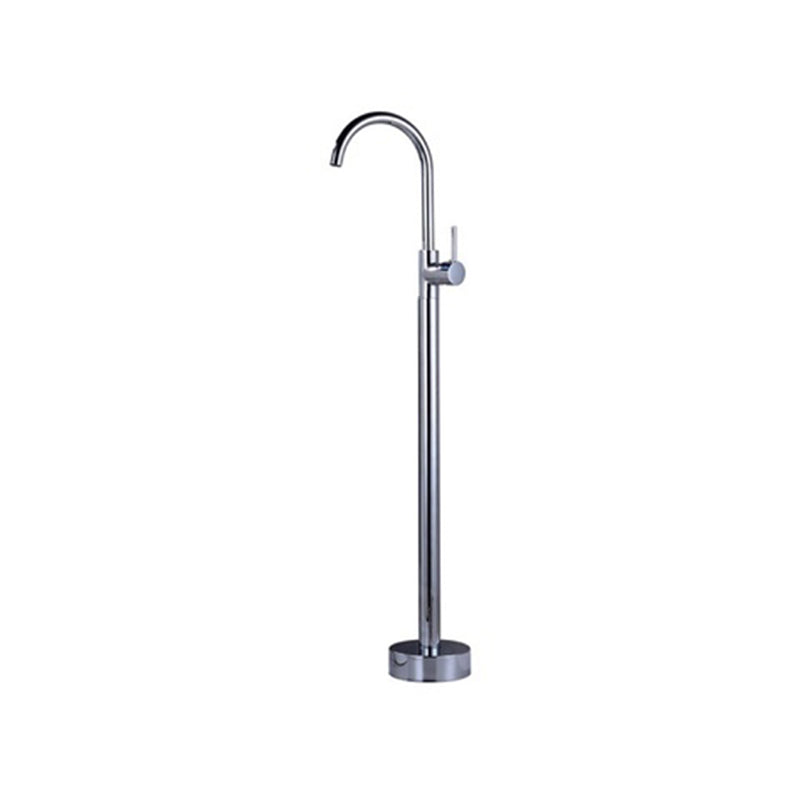 Brass Freestanding Tub Filler Floor Mounted Tub Filler with Lever Handles