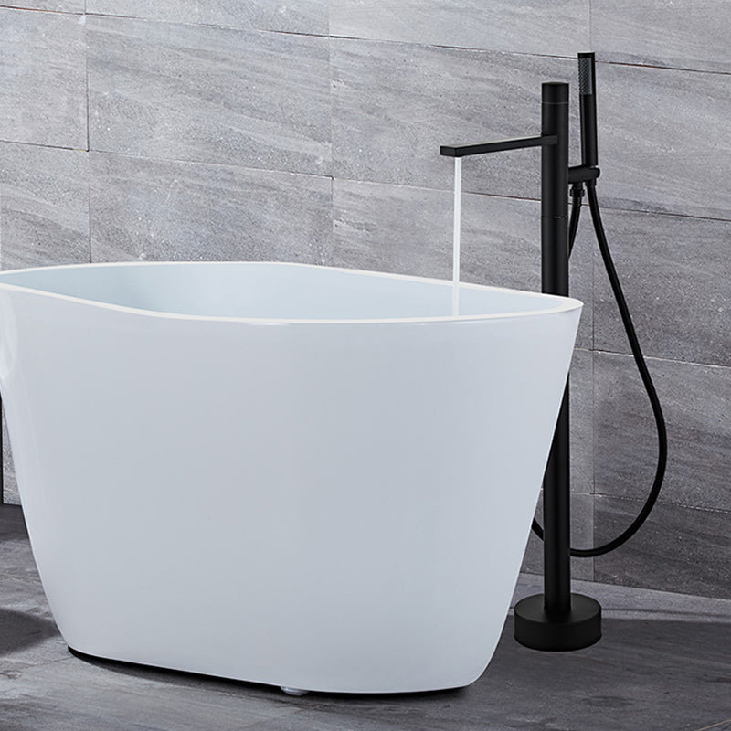 Traditional Style Freestanding Tub Filler Pure Color Floor Mount Freestanding Tub Filler