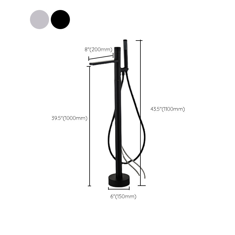 Traditional Style Freestanding Tub Filler Pure Color Floor Mount Freestanding Tub Filler