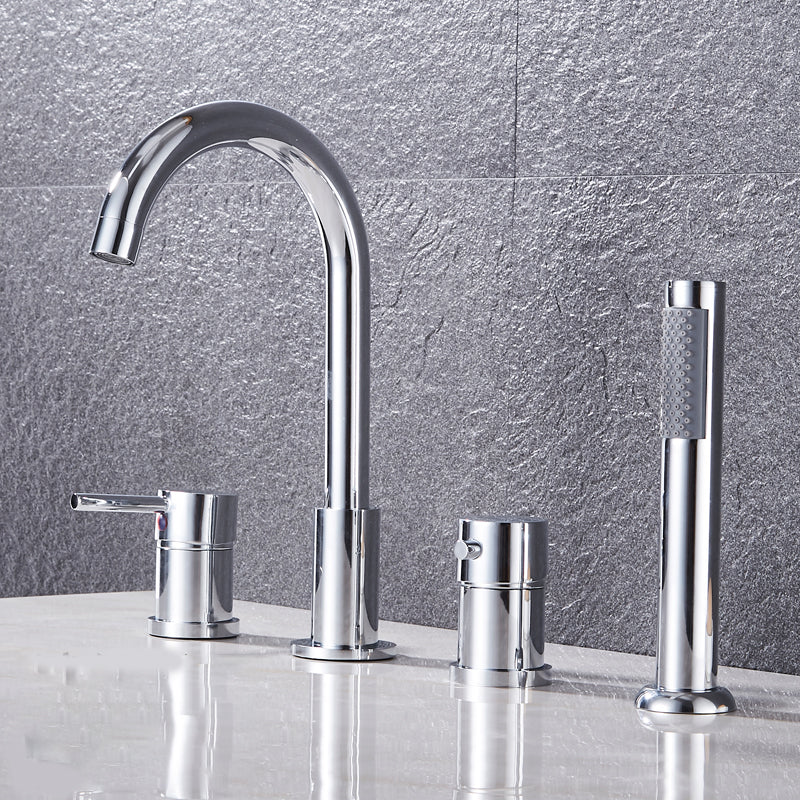 Modern Style Roman Tub Faucet Copper Deck-Mount Roman Tub Faucet