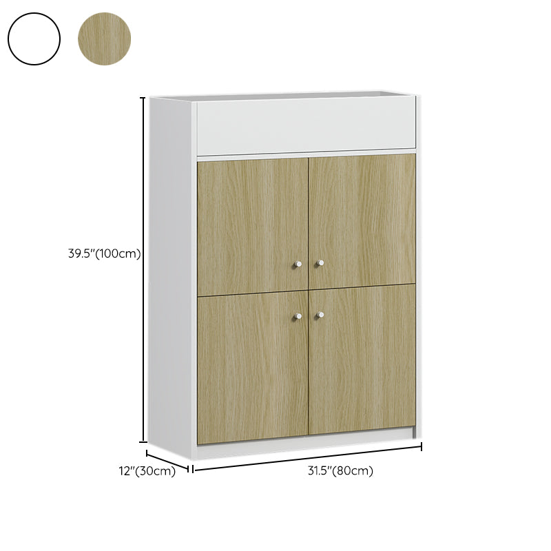 Modern Filing Cabinet Contrast Panel Wood File Cabinet for Home Office