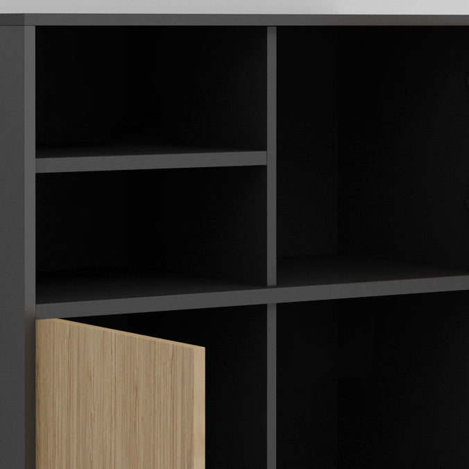 Traditional File Cabinet Wood Frame Vertical File Cabinet with Shelves for Office
