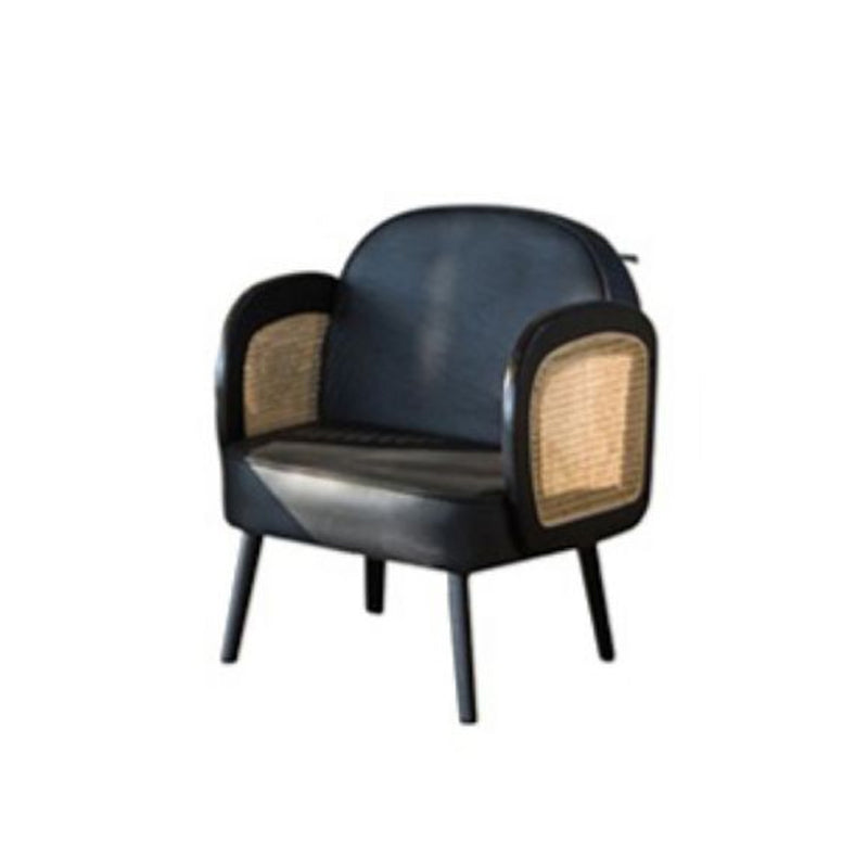 Industrial Upholstered Accent Armchair 4 Legs Wood Frame Armchair
