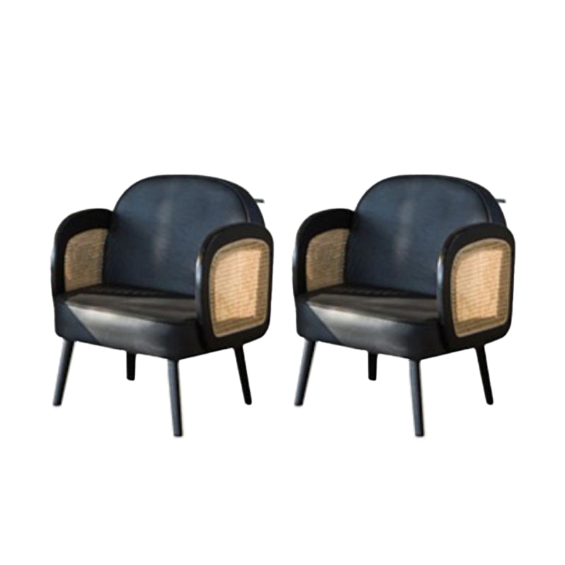 Industrial Upholstered Accent Armchair 4 Legs Wood Frame Armchair
